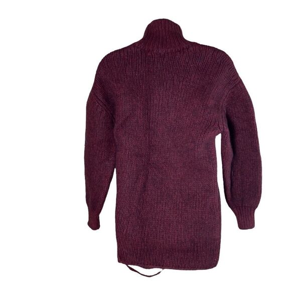 IRO women’s medium vasen heavy knit wool alpaca distressed turtleneck sweater - Picture 7 of 9